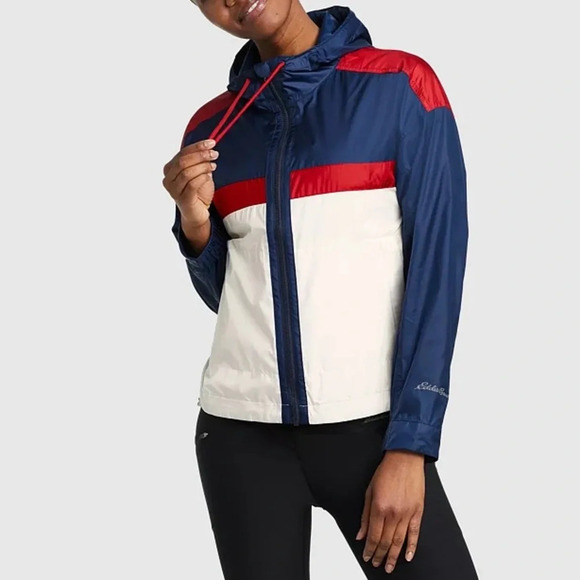 Eddie Bauer Women's Momentum UPF 50+ Hoodie Jacket Size XL - Medium Indigo - NWT - Picture 1 of 11